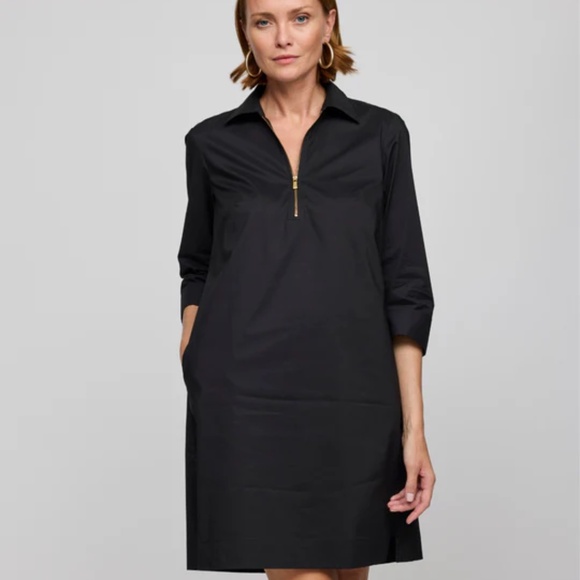 Hinson Wu Alessa 3/4 Sleeve Dress Size Small Black NWT $280 - Picture 5 of 6